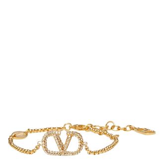 Valentino Garavani Vlogo Signature Strass Bracelet