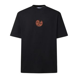 Stone Island Vertical Placement T-Shirt - Heren - T-shirts - Zwart - 2XL - Katoen - Tops