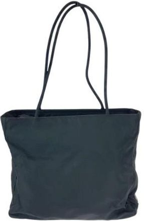 Prada Pre-owned Tote Bags, female, Black, Size: ONE SIZE Pre-owned Nylon Tote Bag