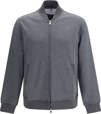 Brunello Cucinelli Gray Cotton Mens Sweatshirt