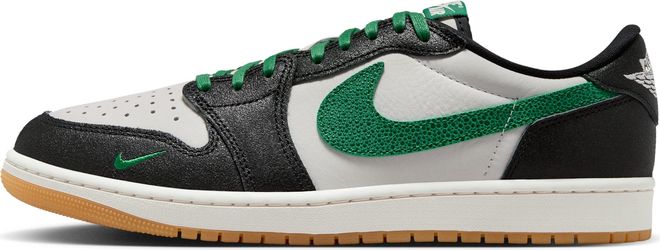 Mens Air Jordan 1 Retro Low OG Phantom and Pine Green Shoes in Grey | IR2283-030