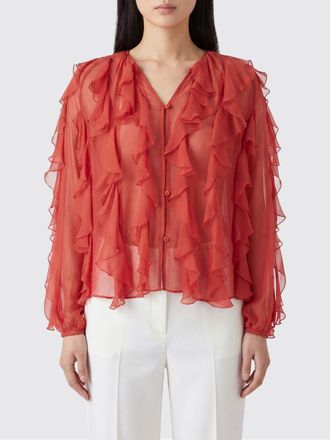 Momoni Silk Blend Blouse with Ruffles
