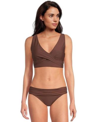 Sunsets Womens Sunsets Elsie Bikini Top Brown Stretch Wide Straps Swimwear GBO1103