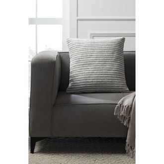 Elie Tahari Boucl&eacute; Stripe Accent Pillow in Grey at Nordstrom Rack
