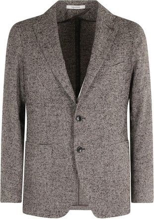 Tagliatore Single-Breasted Micro-Pattern Wool Jacket