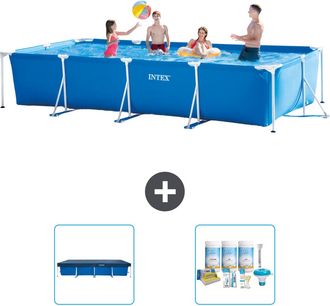 Intex Piscina Con Estructura Rectangular - 450x220x84 Cm - 5-piezas S22358