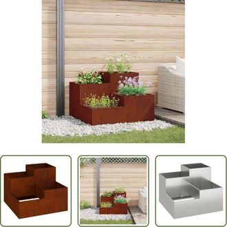 vidaXL vidaXL Vaso esterno - Vaso da giardino Ruggine 100 x 100 x 60 cm