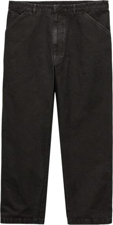 Prada jeans met driehoekig logo en wijde pijpen