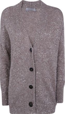 D.exterior D. EXTERIOR Sweater Button Front Soft Alpaca Crystals Cardigan
