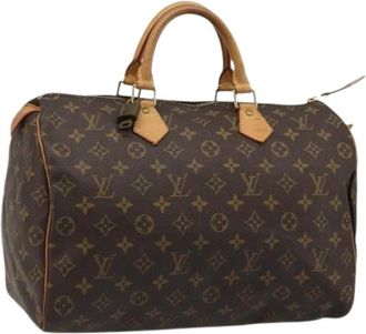 Louis Vuitton Pre-owned Speedy 35 Hand Bag - Dames - Vintage Handtas - Bruin - ONE Size - Leer - Vintage