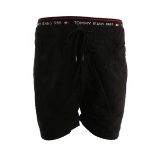 Tommy Hilfiger Beachwear, male, Black, Size: 2XL Medium Drawstring Swim Shorts