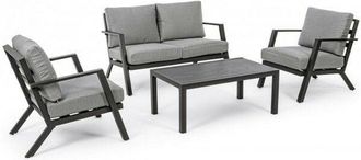 BIZZOTTO Yk13 Juego De Sal&oacute;n De Jard&iacute;n Antracita De 4 Piezas