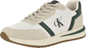 Calvin Klein Mens Picio, White/Dark Green 300, 9 UK