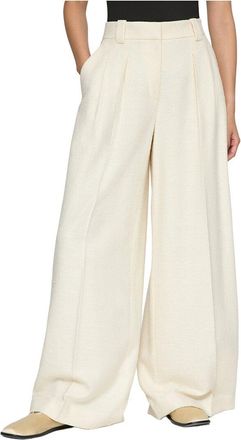 Lafayette 148 New York Wyatt Wool, Linen, & Silk-Blend Wide Leg Pant