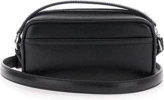 Jacquemus Mens Crossbody Bag Le Baneto Black Leather Shoulder