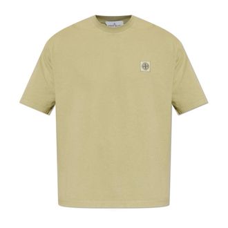 Stone Island Logo T-shirt - Heren - T-shirts - Groen - XL - Katoen - Tops