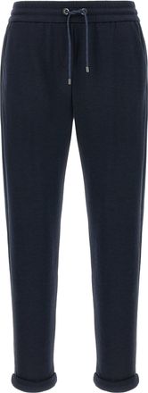 Brunello Cucinelli Monile Joggers Pantaloni Blu-Donna