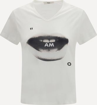 Fendi T-shirt in jersey con stampa Ti Amo Woman XS