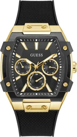 Guess Multifunction Silicone Strap Watch, 44mm x 51mm in Black at Nordstrom