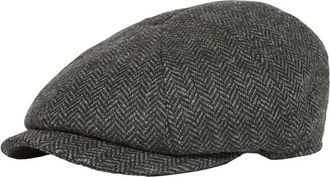 Barbour Fyne Tweed Baker Boy Cap - Heren - Hoeden - Grijs - XL - Tweed - Accessoires