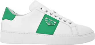 Philipp Plein Low-Top Sneakers - unisex - Sneakers - Wit - 44 EU - Leer - Schoenen