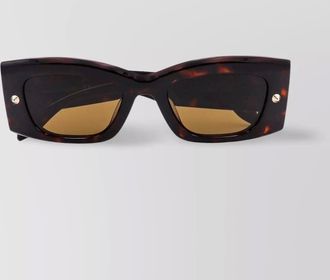 Alexander McQueen acetate rectangular sunglasses