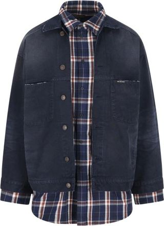 Balenciaga Hombre, Chaquetas, Azul, Talla: L