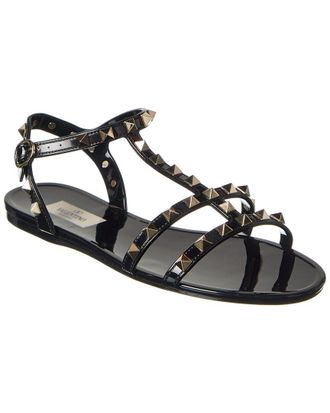 Valentino Rockstud Caged Rubber Sandal