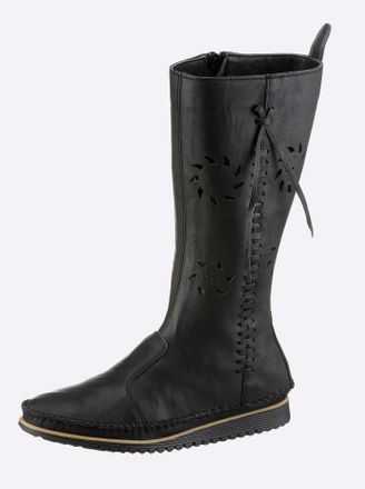Andrea Conti Stiefel ANDREA CONTI, Damen, Gr. 38, schwarz, Leder, Rindsleder, Schuhe Stiefel