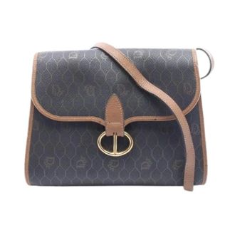 Dior Pre-owned Cross Body Bags, female, Black, Size: ONE SIZE Pre-owned PVC Coated Canvas Leather Shoulder Bag (Honeycomb)