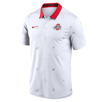 Nike Ohio State Vapor Pattern Nike Mens Dri-FIT College Polo in White | 00HT075KOH-RNS