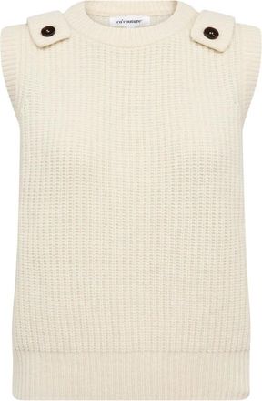 Co'Couture Fabia CC O-Neck Knit - Knitwear - Mujer - Blanco - XS