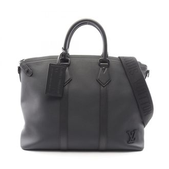 Louis Vuitton Black Leather Handbag Tote Bag (Pre-Owned)