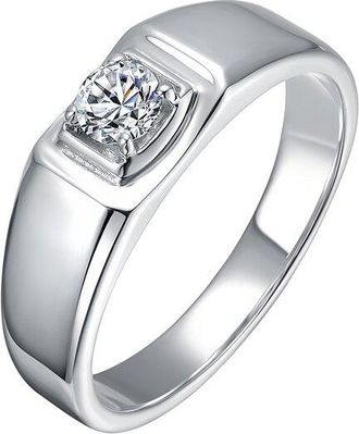 Rachel Glauber Plated Cz Engagement Ring