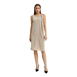 P.A.R.O.S.H. P.a.r.o.s.h. - Panty25 Jurk - Dames - Jurken - Beige - Maat: M Poliester