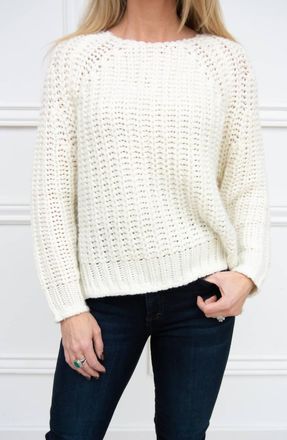 Kut from the Kloth Page Chunky Crew Neck Sweater In Ivory