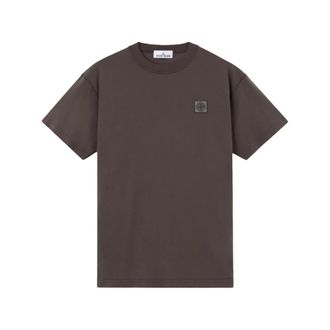 Stone Island Compass Logo Ghost T-Shirt - Heren - T-shirts - Bruin - S - Katoen - Tops