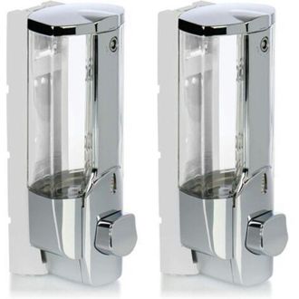 OEM 2 Dispensadores De Jab&oacute;n De Pared - Dispensador De Jab&oacute;n Recargable Para Gel De Ducha Y Champ&uacute; (cromado) - Crezuo