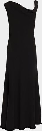 The Row Violetta Asymmetric Silk Dress