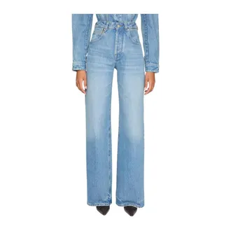 Jacquemus Jeans, Dames, Blauw, W27, Denim, Blauwe Denim Grote Jeans