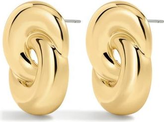 Luv AJ The Solstice Knot Stud Earrings in Gold at Nordstrom