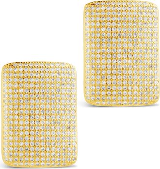 Sterling Forever Beignet Cubic Zirconia Stud Earrings in Gold at Nordstrom Rack