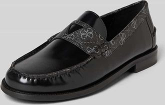 Guess Loafers mit echtem Rindsleder Modell Rossio in Black, Gr&ouml;&szlig;e 40