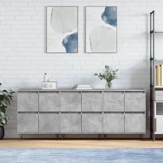 Berkfield Home Sideboards 3 pcs Concrete Grey Engineered Wood