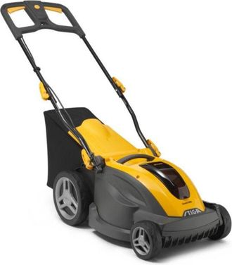 STIGA Sports Combi 340e Kit Cortac&eacute;sped Manual Bater&iacute;a Negro, Amarillo