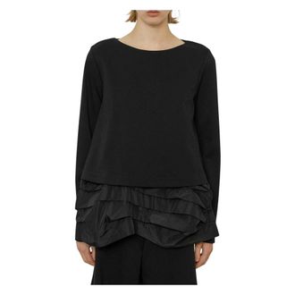 Meimeij Dames, Blouses & Shirts, Zwart, Maat: XS Viscose