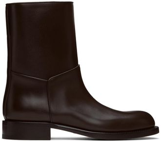 ロングブーツ The Row Town leather boots The Row Town Ankle Boots Size 36.5-US 6.5 in Off White