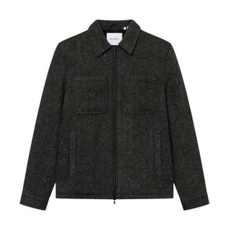 Les Deux Light Jackets, male, Gray, XS, Marseille Herringbone Wool Jacket