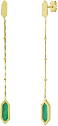 Italian Gold, Inc 14K Malachite Dangle Earrings