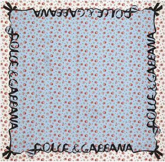 Dolce & Gabbana Floral-print Ribbon Scarf